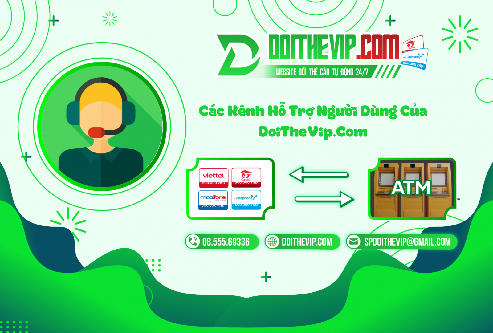 Các Kênh Hỗ Trợ Người Dùng Của DoiTheVip.Com