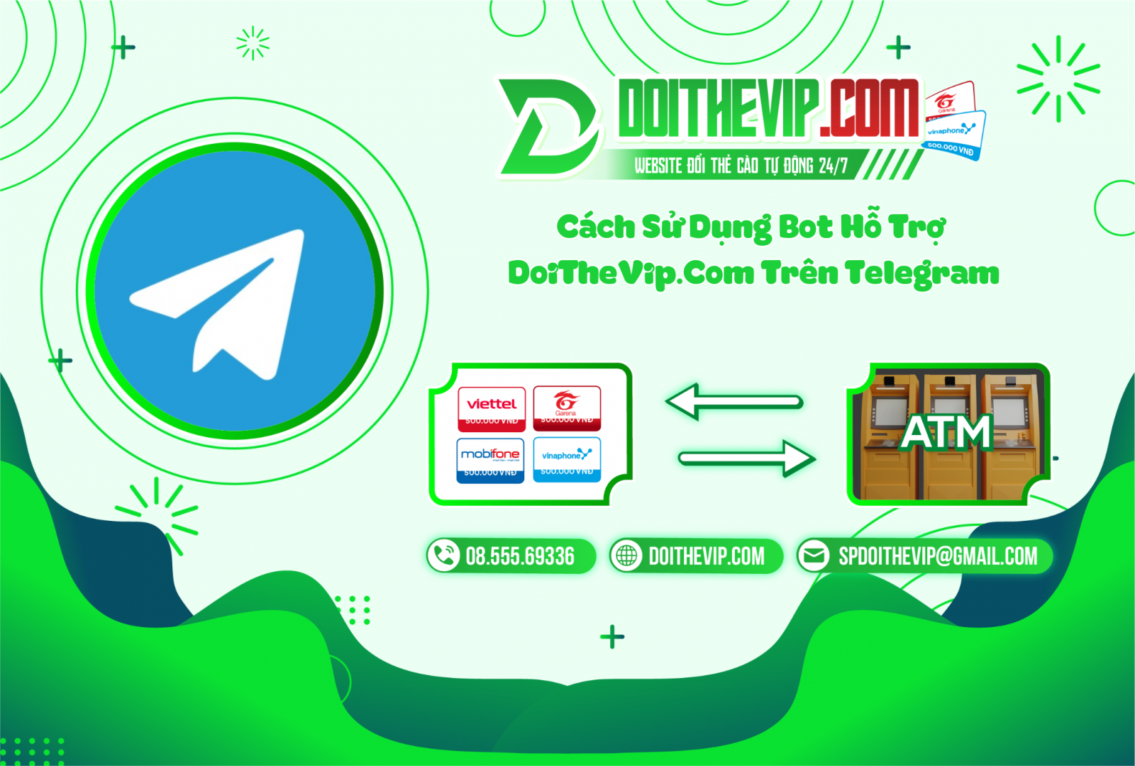 Cách Sử Dụng Bot Hỗ Trợ DoiTheVip.Com Trên Telegram